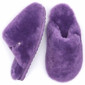 Purple Ladies' Fluffy Sheepskin Mule Slipper   Size 3   Maberley Moshulu - 3