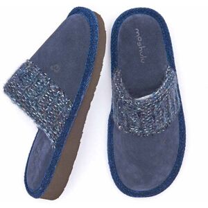 Blue Ladies' Knitted Cuff Mule Slipper   Size 4   Fossli Moshulu - 4