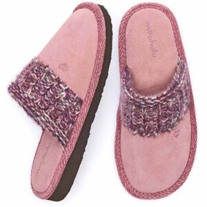 Pink Ladies' Knitted Cuff Mule Slipper   Size 4   Fossli Moshulu - 4