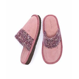 Pink Ladies' Knitted Cuff Mule Slipper   Size 8   Fossli Moshulu - 8