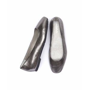 Grey Ladies' Metallic Square Toe Ballerina Flats   Size 3   Modotti Moshulu - 3