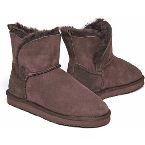 Brown Ladies' Sheepskin Bootie Slippers   Size 3   Wattle Moshulu - 3