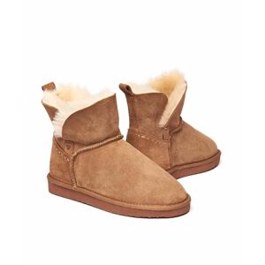 Brown Ladies' Sheepskin Bootie Slippers   Size 3   Wattle Moshulu - 3