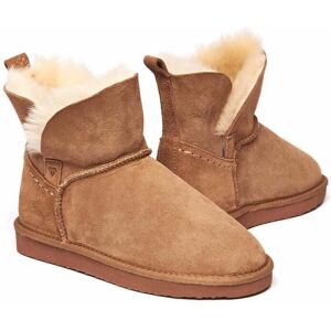 Brown Ladies' Sheepskin Bootie Slippers   Size 4   Wattle Moshulu - 4