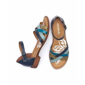 Blue Leather Closed-Back Sandals   Size 3   Daymer Moshulu - 3
