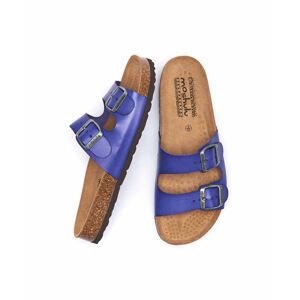 Blue Leather Cork Footbed Sandals   Size 3   Danube Moshulu - 3