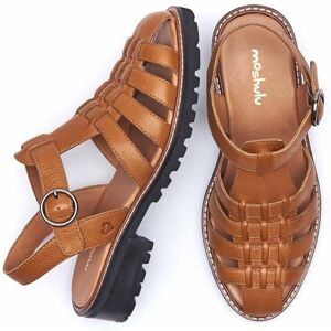 Brown Leather Fisherman Sandals Women's   Size 6.5   Kynance Moshulu - 6.5