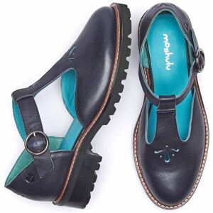 Blue Leather T-Bar Shoes Women's   Size 3   Marazion Moshulu - 3