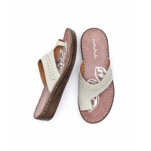 Brown Leather Toe-Loop Comfort Sandals   Size 3   Carmel Moshulu - 3