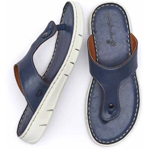 Blue Leather Toe-Post Sandals   Size 4   Padre Moshulu - 4