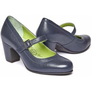 Blue Mary Jane Leather Bar Shoes   Size 6   Biambi Moshulu - 6