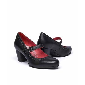 Black Mary Jane Leather Bar Shoes   Size 4.5   Biambi Moshulu - 4.5
