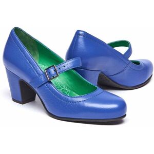 Blue Mary Jane Leather Bar Shoes   Size 4.5   Biambi Moshulu - 4.5