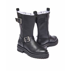 Black Mid-Length Biker Boots   Size 3   Sherald Moshulu - 3