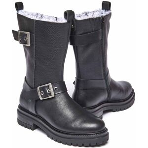 Black Mid-Length Biker Boots   Size 8   Sherald Moshulu - 8