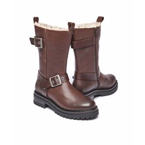 Brown Mid-Length Biker Boots   Size 3   Sherald Moshulu - 3