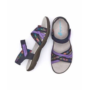 Indigo/Eden Floral Multi Strap Adventure Sandals Women's   Size 4   Gylly Moshulu - 4