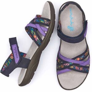 Indigo/Eden Floral Multi Strap Adventure Sandals Women's   Size 6.5   Gylly Moshulu - 6.5