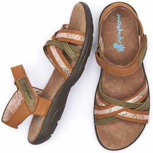 Tan/Mineral Earth Multi Strap Adventure Sandals Women's   Size 5   Gylly Moshulu - 5