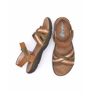 Tan/Mineral Earth Multi Strap Adventure Sandals Women's   Size 6   Gylly Moshulu - 6