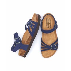 Blue Nubuck Butterfly Cut-Out Cork Sandals   Size 5   Budleigh Moshulu - 5