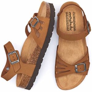 Brown Nubuck Butterfly Cut-Out Cork Sandals   Size 4   Budleigh Moshulu - 4