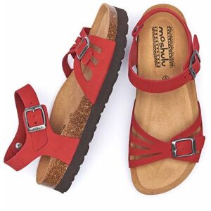 Red Nubuck Butterfly Cut-Out Cork Sandals   Size 6.5   Budleigh Moshulu - 6.5