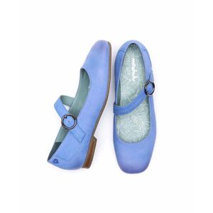 Blue Muscari Nubuck Strap Flat Shoes Women's   Size 4.5   Reeve 2 Moshulu - 4.5