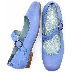 Blue Muscari Nubuck Strap Flat Shoes Women's   Size 4   Reeve 2 Moshulu - 4