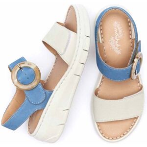 Denim/Ice Nubuck Strap Low-Wedge Sandals Women's   Size 3   Jolla Moshulu - 3