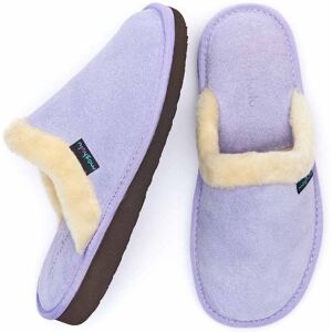 Purple Pastel Suede Mule Slippers   Size 9   Livorna Moshulu - 9