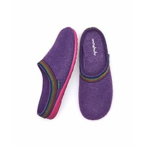 Purple Recycled Felt Turkish Mule Slippers   Size 6.5   Mirissa Moshulu - 6.5