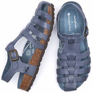 Sea Holly Blue Sealark Leather Fisherman Cork Sandals Women's   Size 3   Sealark Moshulu - 3