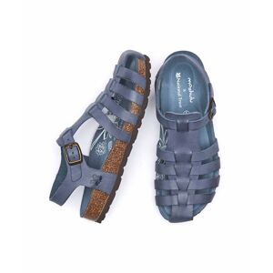 Sea Holly Blue Sealark Leather Fisherman Cork Sandals Women's   Size 6.5   Sealark Moshulu - 6.5