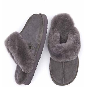 Grey Sheepskin Mule Slippers   Size 6.5   Tiree Moshulu - 6.5