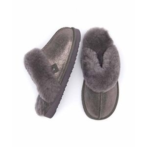 Grey Sheepskin Mule Slippers   Size 3   Tiree Moshulu - 3