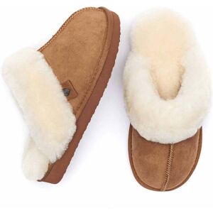 Brown Sheepskin Mule Slippers   Size 4   Tiree Moshulu - 4