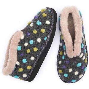 Grey Short Spotty Bootie Slippers Women's   Size 5   Bo Moshulu - 5