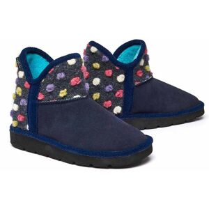 Blue Spotty Bootie Slippers Women's   Size 4   Fireside 2 Moshulu - 4