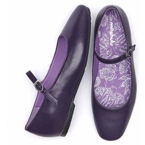 Purple Square Toed Ballerina Flats   Size 4   Piper Moshulu - 4