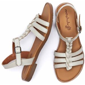 Brown Strappy Leather T-Bar Sandals Women's   Size 3   Wasabi Moshulu - 3