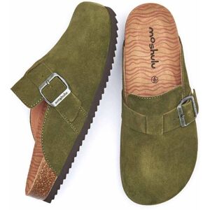 Green Suede Cork Footbed Clogs Women's   Size 3   Tulipa 2 Moshulu - 3