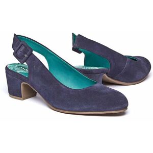 Blue Suede Heeled Shoes Women's   Size 5.5   Varzea Moshulu - 5.5