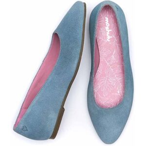 Blue Suede Pointed Ballet Pumps   Size 4   Kallela Moshulu - 4