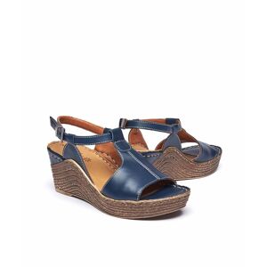 Blue T-Bar Wedge Sandals   Size 6.5   Peach Melba 2 Moshulu - 6.5