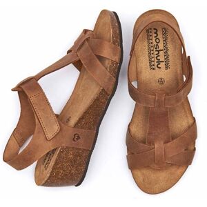 Brown T-Bar Wedge Sandals Women's   Size 3   Ilha Moshulu - 3