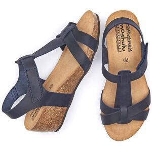 Blue T-Bar Wedge Sandals Women's   Size 3   Ilha Moshulu - 3