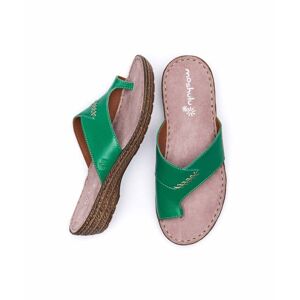 Green Toe-Loop Comfort Sandals   Size 3   Seville Bright 2 Moshulu - 3
