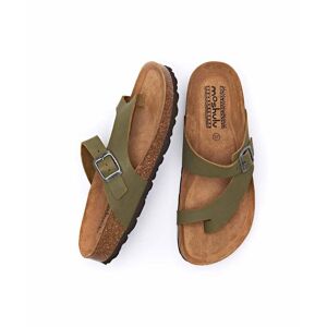 Green Toe-Post Cork Footbed Sandals   Size 6   Wilma Waxy Moshulu - 6