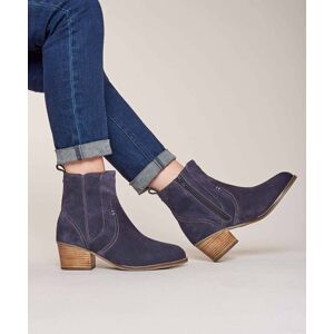 Blue Western Inspired Heeled Ankle Boot Women's   Size 6   Morisot Moshulu - 6